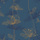 Флизелиновые широкие обои "Aura" арт.Am 8 021 из коллекции Ambient, Milassa с цветочным узором в стиле Ар-Нуво бронзового цвета на синем фоне для спальни.